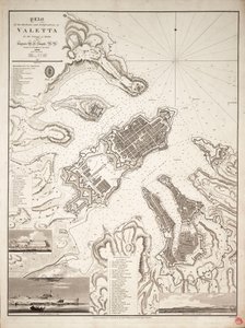 Plan des ports et fortifications de La Valette dans l