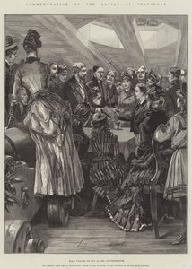 Commémoration de la bataille de Trafalgar, HMS Victory le 21 octobre 1886, à Portsmouth - William Heysham Overend