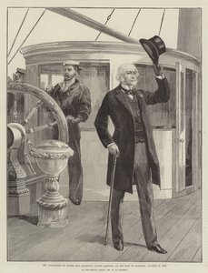 M. Gladstone à bord du yacht de Sa Majesté Alberta, en route pour Osborne, 15 août 1892