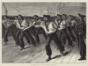 La flotte britannique en mer de Marmara, exercice de sabre - William Heysham Overend
