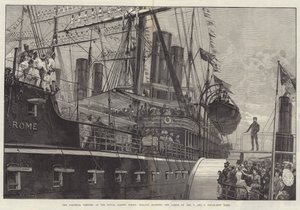 Les Visiteurs Coloniaux aux Royal Albert Docks, Malais manœuvrant les Vergues du P et O Steam-Ship Rome