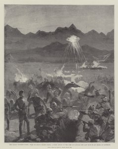 Le soulèvement de la frontière indienne, avec la force de Sir Bindon Blood, une attaque nocturne sur le camp à Nawagai, la dernière ruée de 4000 Ghazis à l