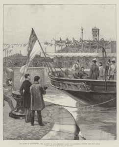 La reine à Manchester, Sa Majesté, dans le yacht de l