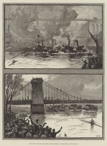 La Course pour le Championnat de Rameurs, sur la Tyne - William Heysham Overend