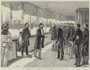 Visite du Khédive au duc de Connaught à bord du HMS Helicon - William Heysham Overend