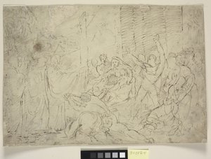 Christ guérissant un homme malade, ou La Résurrection de Lazare - William Hilton