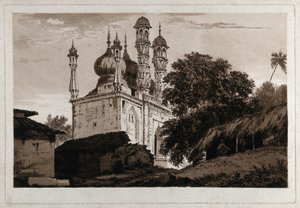 Une mosquée à Gazipoor( - William Hodges
