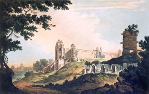 Vue de la mosquée à Futtipoor Sicri, pub. 1785-88 - William Hodges