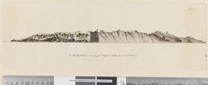 Page 25a/c 1. Dominique portant du N par W à ESE à 1 1/2 miles de distance - William Hodges