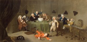 Une conversation moderne à minuit, c.1732 - William Hogarth
