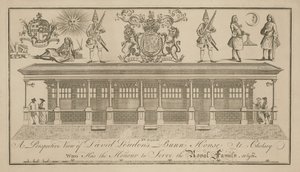 Vue en perspective de la maison de Bunn de David Loudon - William Hogarth