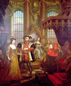 Henri VIII (1491-1547) présentant Anne Boleyn à la cour