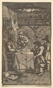 Hudibras visitant Sidrophel Dix-sept petites illustrations pour Hudibras de Samuel Butler - William Hogarth