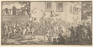 Hudibras et le Skimmington Dix-sept petites illustrations pour Hudibras de Samuel Butler