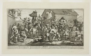 Hudibras et le Skimmington, planche sept de Hudibras