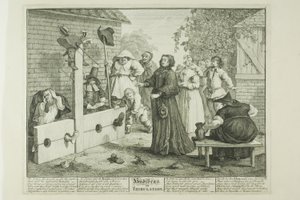 Hudibras en tribulation, planche six de Hudibras