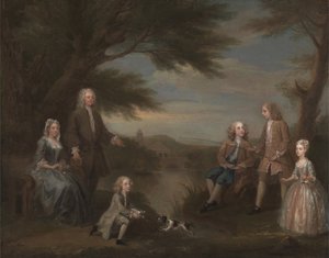 John et Elizabeth Jeffreys et leurs enfants, 1730