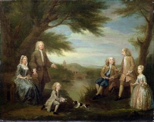 John et Elizabeth Jeffreys et leurs enfants, 1730