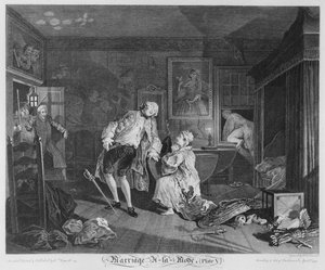 Mariage à la mode, Planche V, Le Bagnio, 1745
