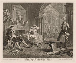 Mariage à la mode : Planche II, 1745