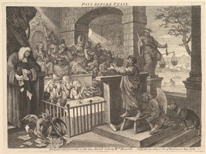 Paul devant Félix burlesqué, mai 1751 - William Hogarth