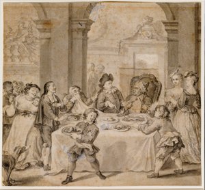 Sancho au festin magnifique, de "Don Quichotte" par Miguel de Cervantes