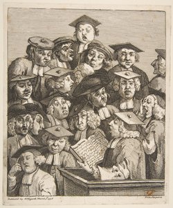 Érudits à une conférence - William Hogarth