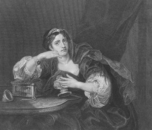 Sigismonda avec le cœur de son mari, gravé par T.W. Shaw, de 