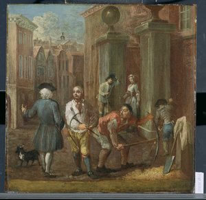 Enseigne pour un paveur, c.1725