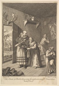 Le Curé et le Barbier se déguisant pour ramener Don Quichotte chez lui