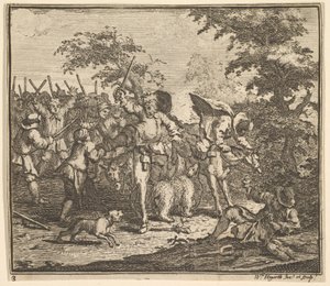 La Rencontre avec Talgol et Magnano Dix-sept petites illustrations pour Hudibras de Samuel Butler..., 1721-26 - William Hogarth