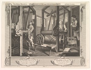 Les apprentis compagnons à leurs métiers, Industrie et oisiveté, planche 1, 30 septembre 1747