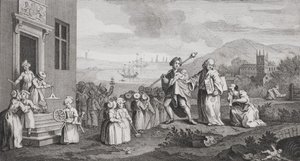 Les enfants trouvés, gravé par F. Morellon La Cave - William Hogarth