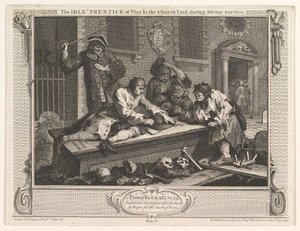 Le Paresseux jouant dans le cimetière Industrie et paresse, planche 3