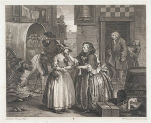 La fille innocente devient une prostituée - William Hogarth