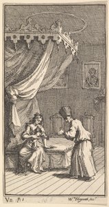 La Nouvelle Métamorphose, Planche 5 : Fantasio, Transformé en Chien de Compagnie, avec Donna The... - William Hogarth