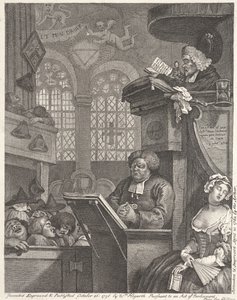 La Congrégation endormie - William Hogarth