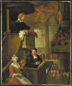 La Congrégation Endormie, 1728 - William Hogarth