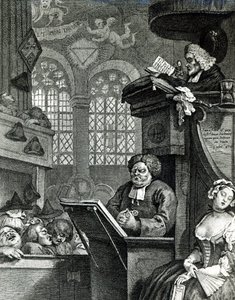 La congrégation endormie, 1736 - William Hogarth