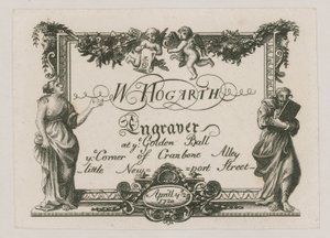 Carte de visite pour W Hogarth