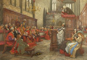John Wesley prêchant devant le maire et la corporation de Bristol - William Holt Yates Titcomb