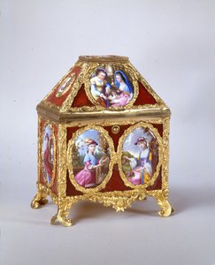 Coffret George III contenant une montre à verge dans le style de James Cox, vers 1770 - William Hopkins Craft