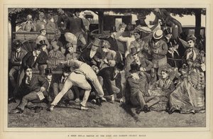 Un bon coup, une esquisse au match de cricket Eton et Harrow