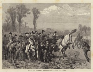 Avec les chiens de la reine, déchargement du cerf
