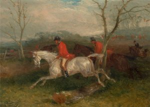 Chasse au renard : Arrivée à une clôture (Plein cri)