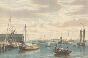 Boston : Depuis le Ship House West End du Navy Yard - William James Bennett
