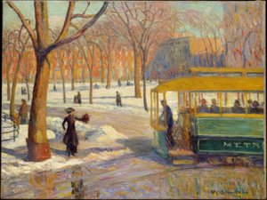 La voiture verte - William James Glackens