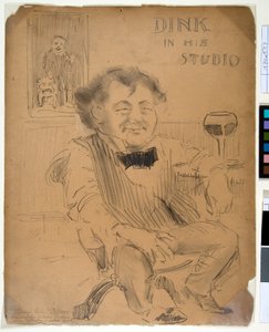 Dink dans son studio, vers 1895