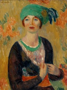 Fille au turban vert
