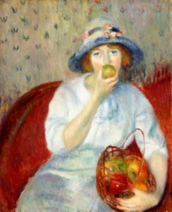 Fille avec Pomme Verte